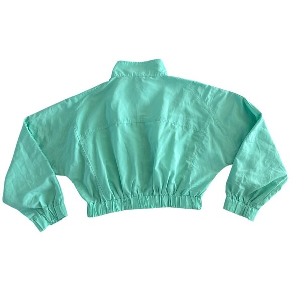 Year Of Ours YOS Windbreaker Cropped Lucite Mint Green S Zip Crop Jacket $128‎ - Picture 14 of 14